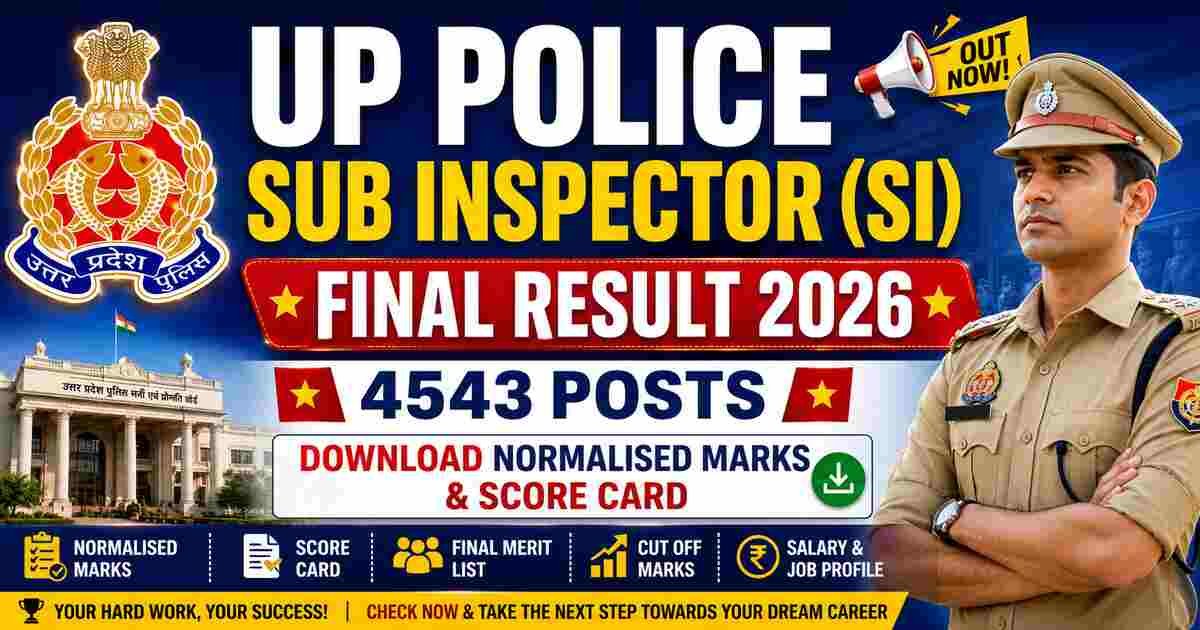 UP Police SI Final Result 2026