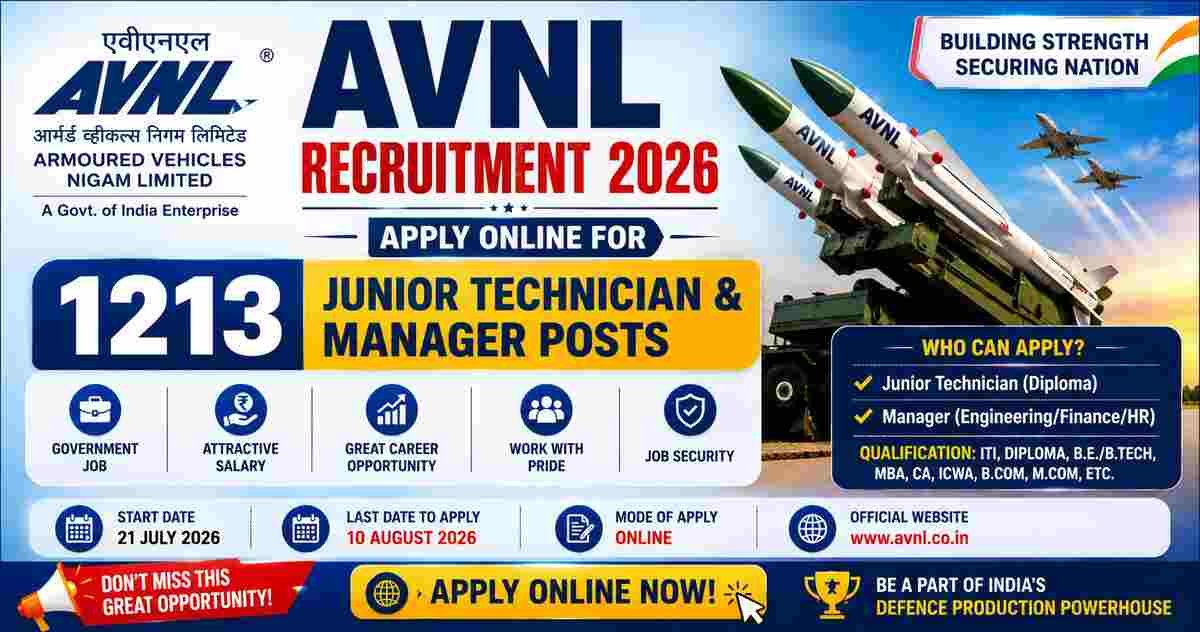 AVNL Recruitment 2026