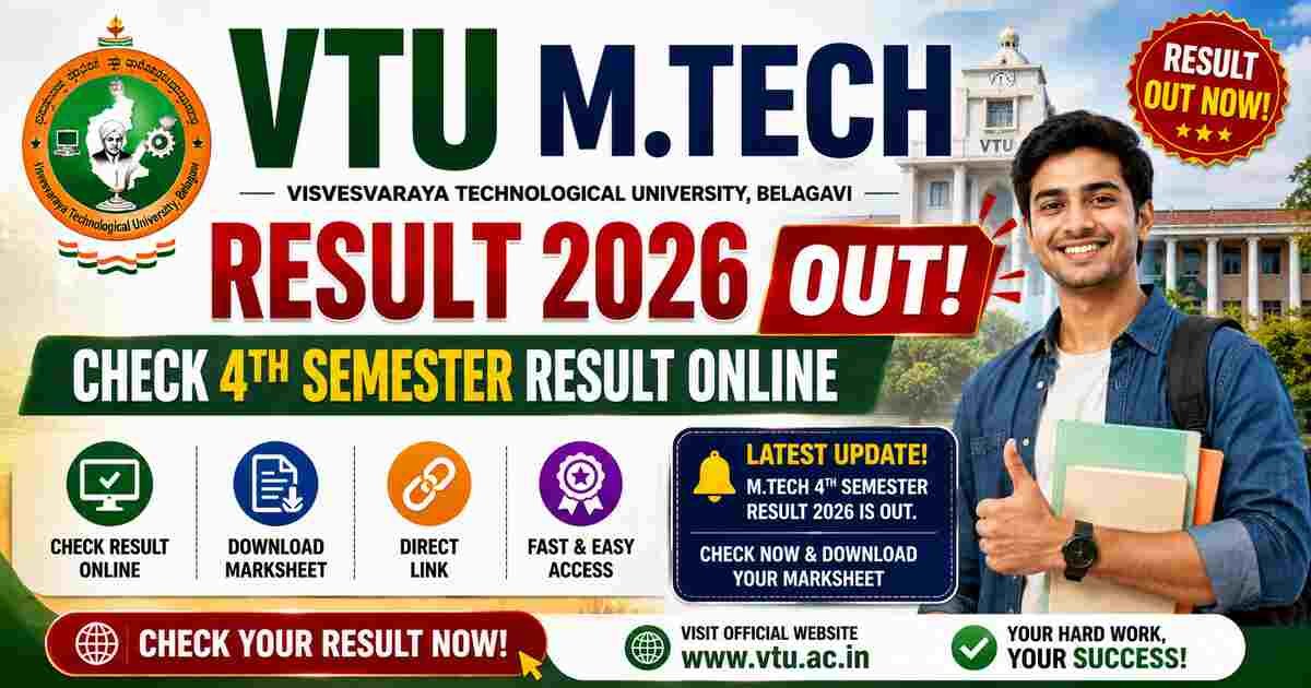 VTU M.Tech Result 2026
