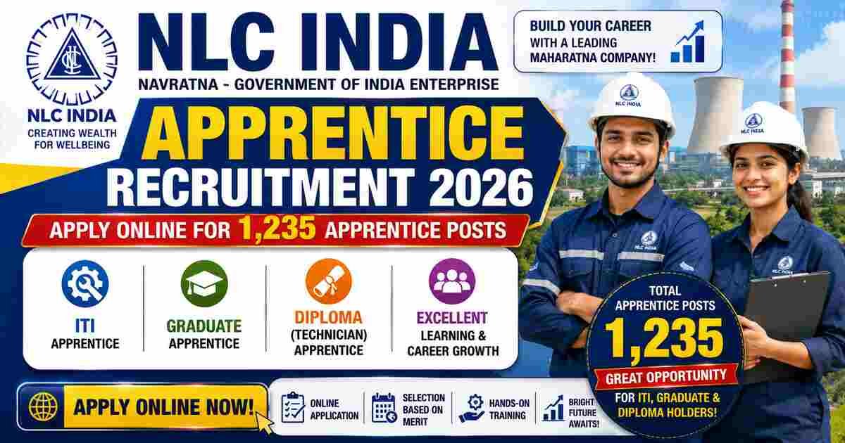 NLC India Apprentice Recruitment 2026