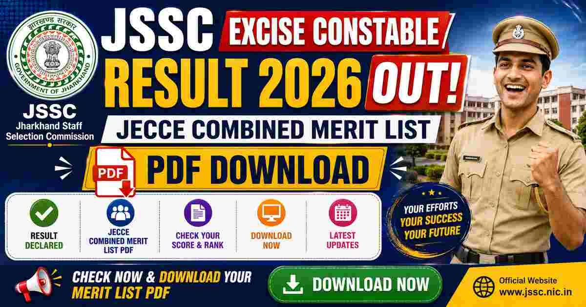 JSSC Excise Constable Result 2026