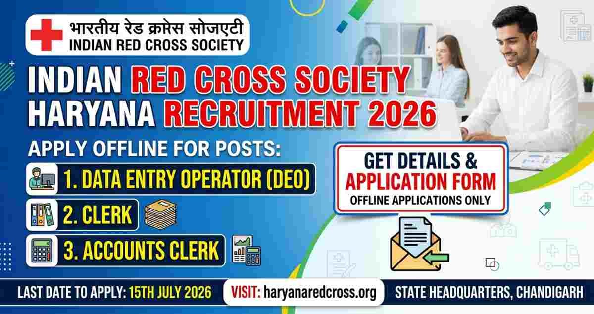 Indian Red Cross Society Haryana Recruitment 2026