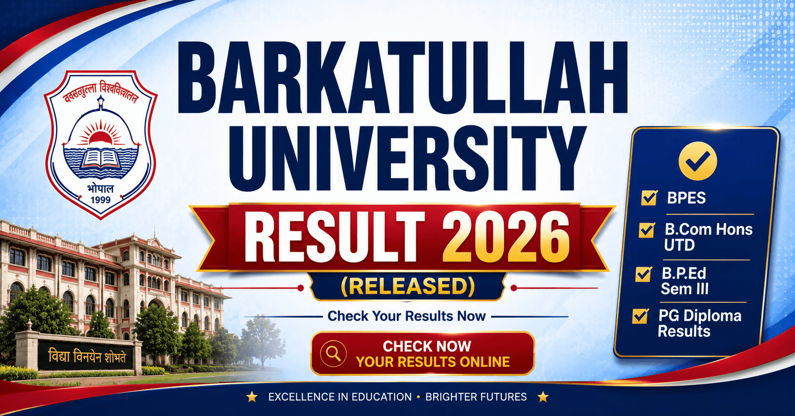 Barkatullah University Result 2026