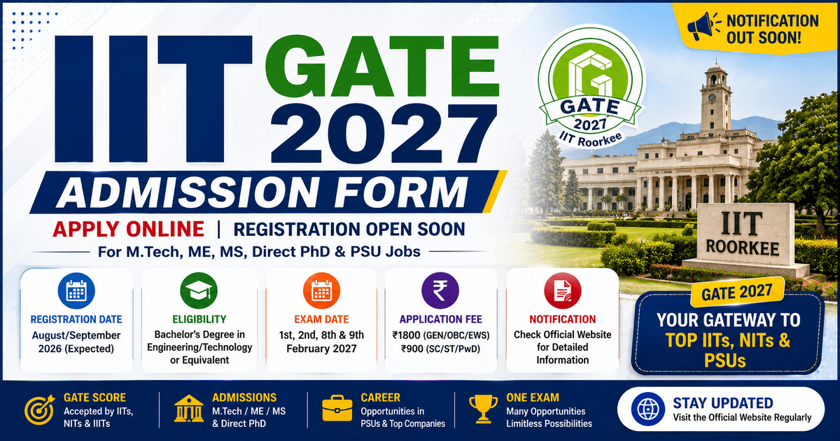 IIT GATE 2027 Admission Form