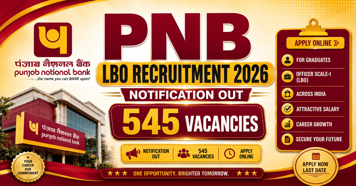 Punjab National Bank PNB LBO Recruitment 2026