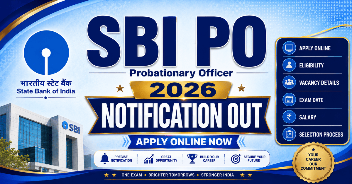 SBI PO 2026 Notification Out Apply Online