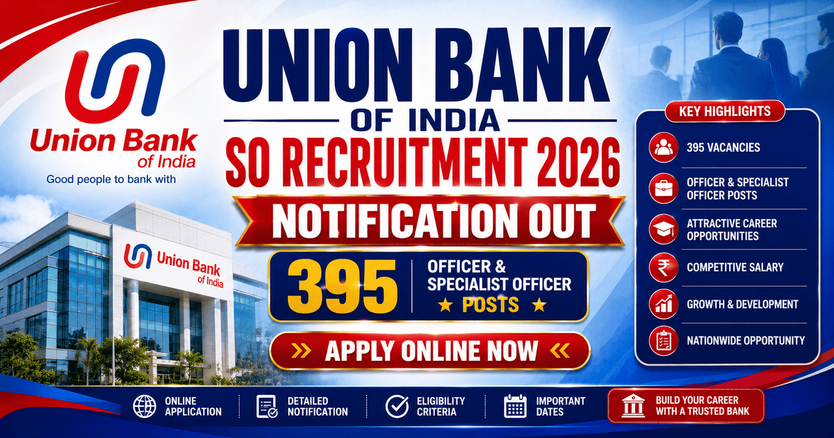 Union Bank of India SO Recruitment 2026